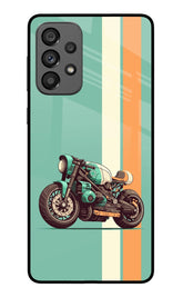 Striped Moto Drift Samsung A73 5G Glass Case